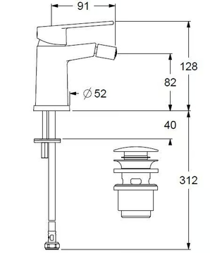 OGGI - Single handle bidet mixer with swivel spout by GUGLIELMI RUBINETTERIE - view 3